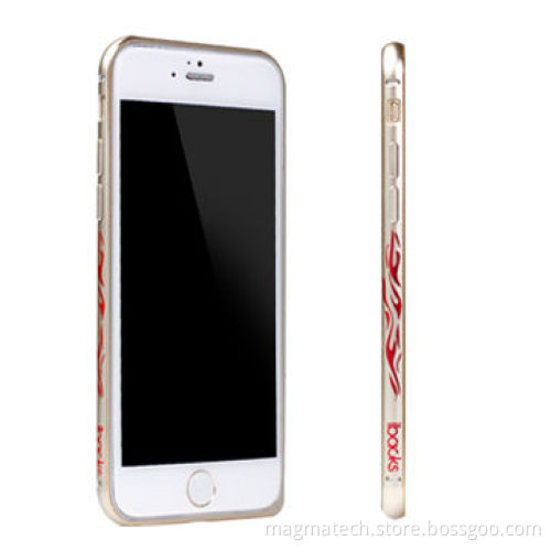 Colorful Cameo Aluminum Bumper for iPhone6-Flame, Arc-shaped Design, Rubber Paint 360°